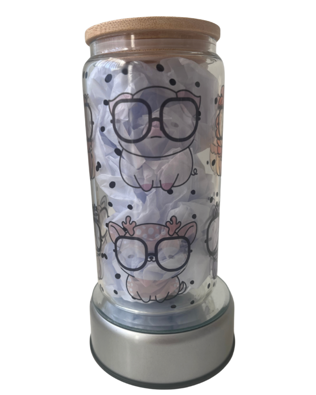 Im Looking At You - 16oz Glass Can Tumbler with Lid & Straw  Pre-Made Printed Designs