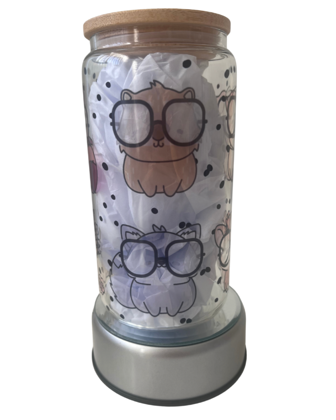 Im Looking At You - 16oz Glass Can Tumbler with Lid & Straw  Pre-Made Printed Designs