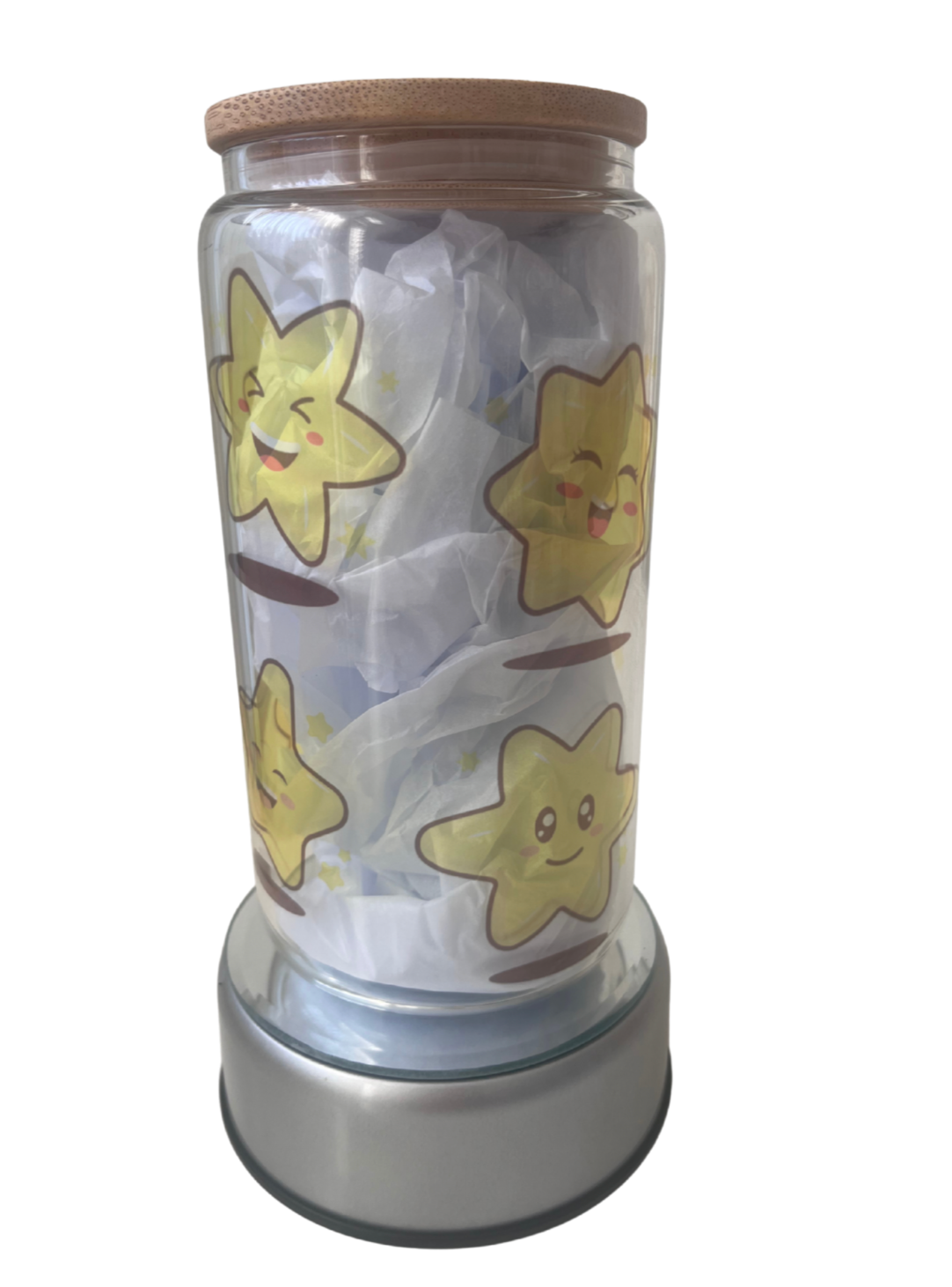 Stary Eyes - 16oz Glass Can Tumbler with Lid & Straw  Pre-Made Printed Designs