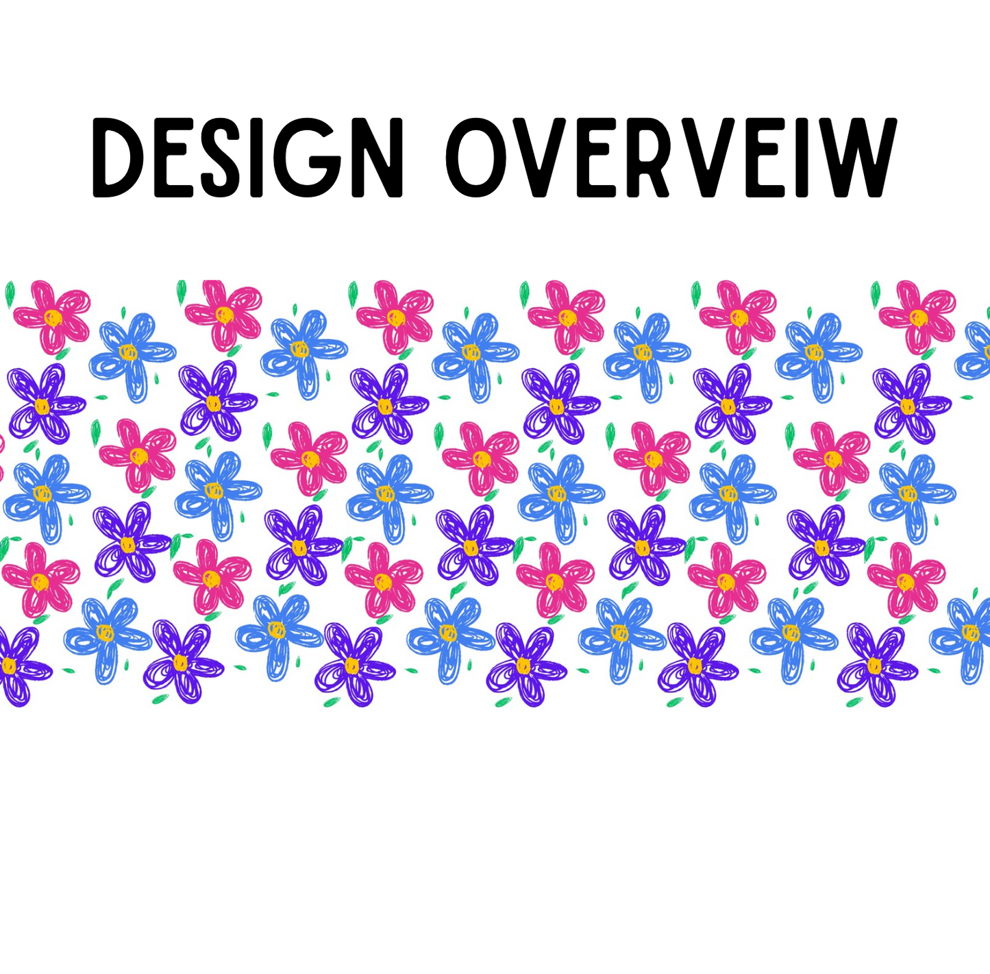 Flower Doodle - 16oz Glass Can Tumbler with Lid & Straw  Pre-Made Printed Designs