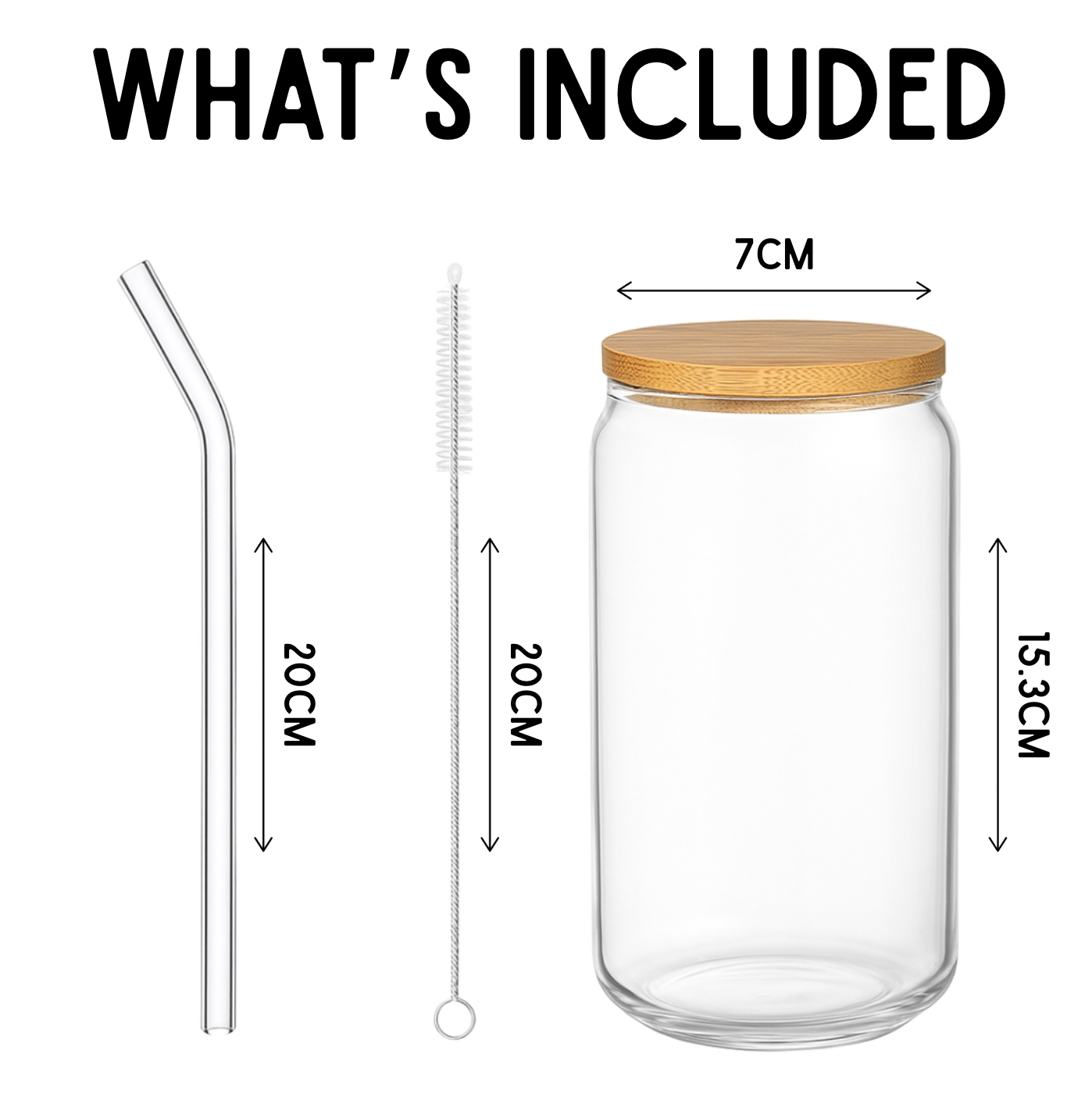 Bowtiful - 16oz Glass Can Tumbler with Lid & Straw  Pre-Made Printed Designs